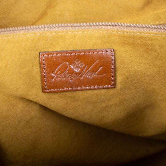 Patricia Nash Brown Tan Marseille Leather Grommet Tote Purse Shoulder Bag - Picture 12 of 16